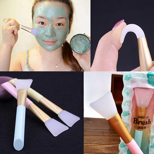 3pcs Silicone Face Mask Brushes, Flexible Facial Mud Mask Applicator Brush, Skin Care Gift Baskets for Men Cute Spa Stuff for Girls Ever Beauty Products Skin Care Men Organic Korean Face Skin Care