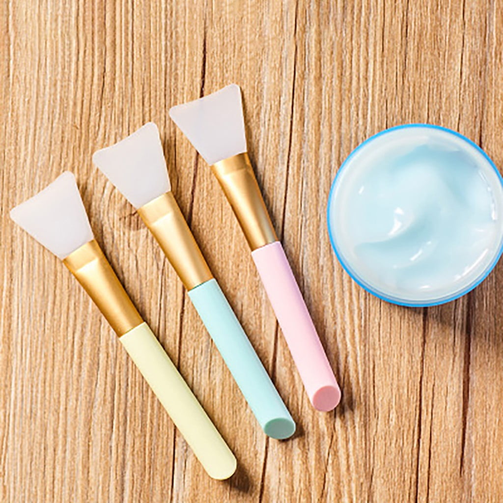 3pcs Silicone Face Mask Brushes, Flexible Facial Mud Mask Applicator Brush, Skin Care Gift Baskets for Men Cute Spa Stuff for Girls Ever Beauty Products Skin Care Men Organic Korean Face Skin Care