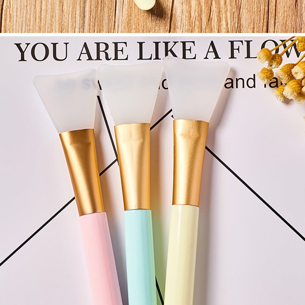 3pcs Silicone Face Mask Brushes, Flexible Facial Mud Mask Applicator Brush, Skin Care Gift Baskets for Men Cute Spa Stuff for Girls Ever Beauty Products Skin Care Men Organic Korean Face Skin Care