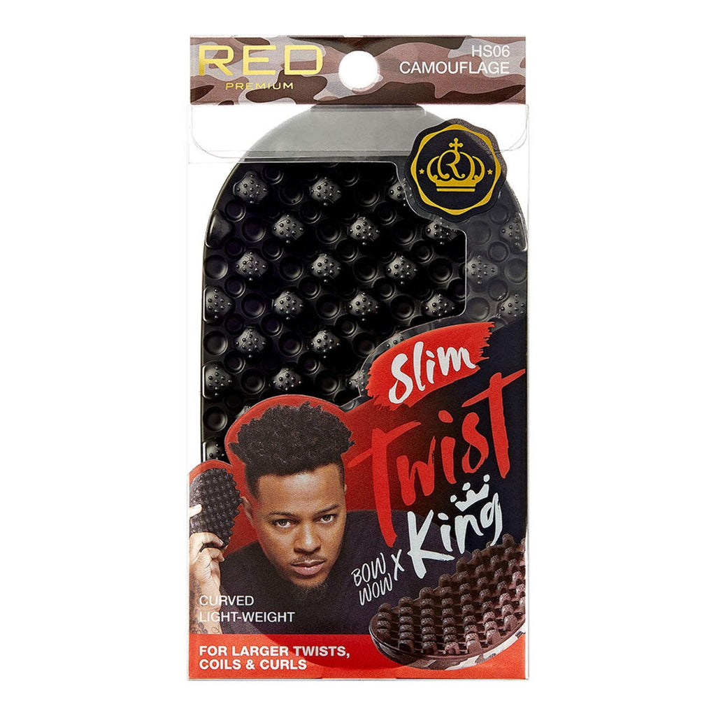 Red by Kiss Bow Wow X Twist King Luxury Twist Styler Washable and Durable Twist Brush for Afro Curl- Slim and Dense (Gold)