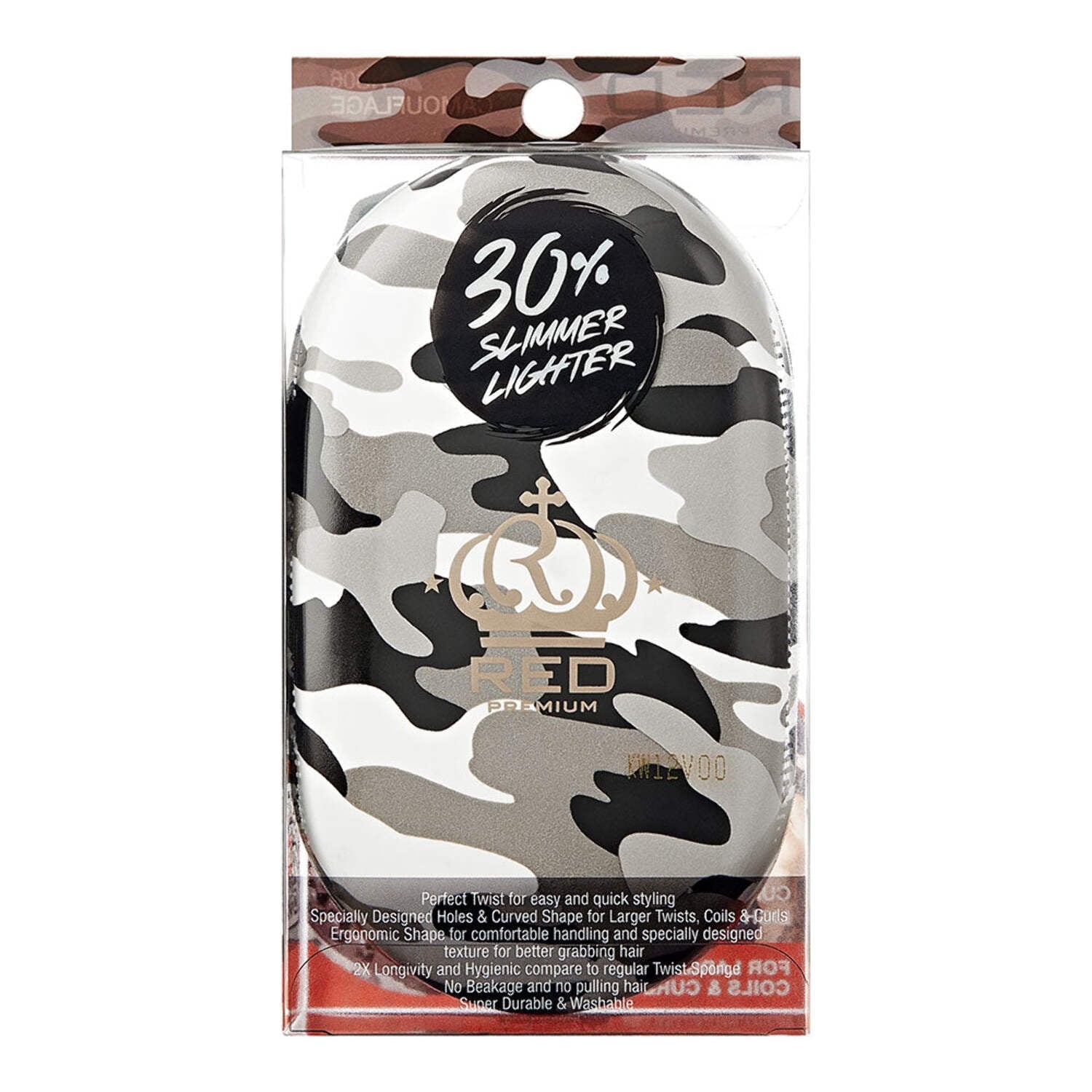 Red by Kiss Bow Wow X Twist King Luxury Twist Styler Washable and Durable Twist Brush for Afro Curl- Slim and Dense (Gold)