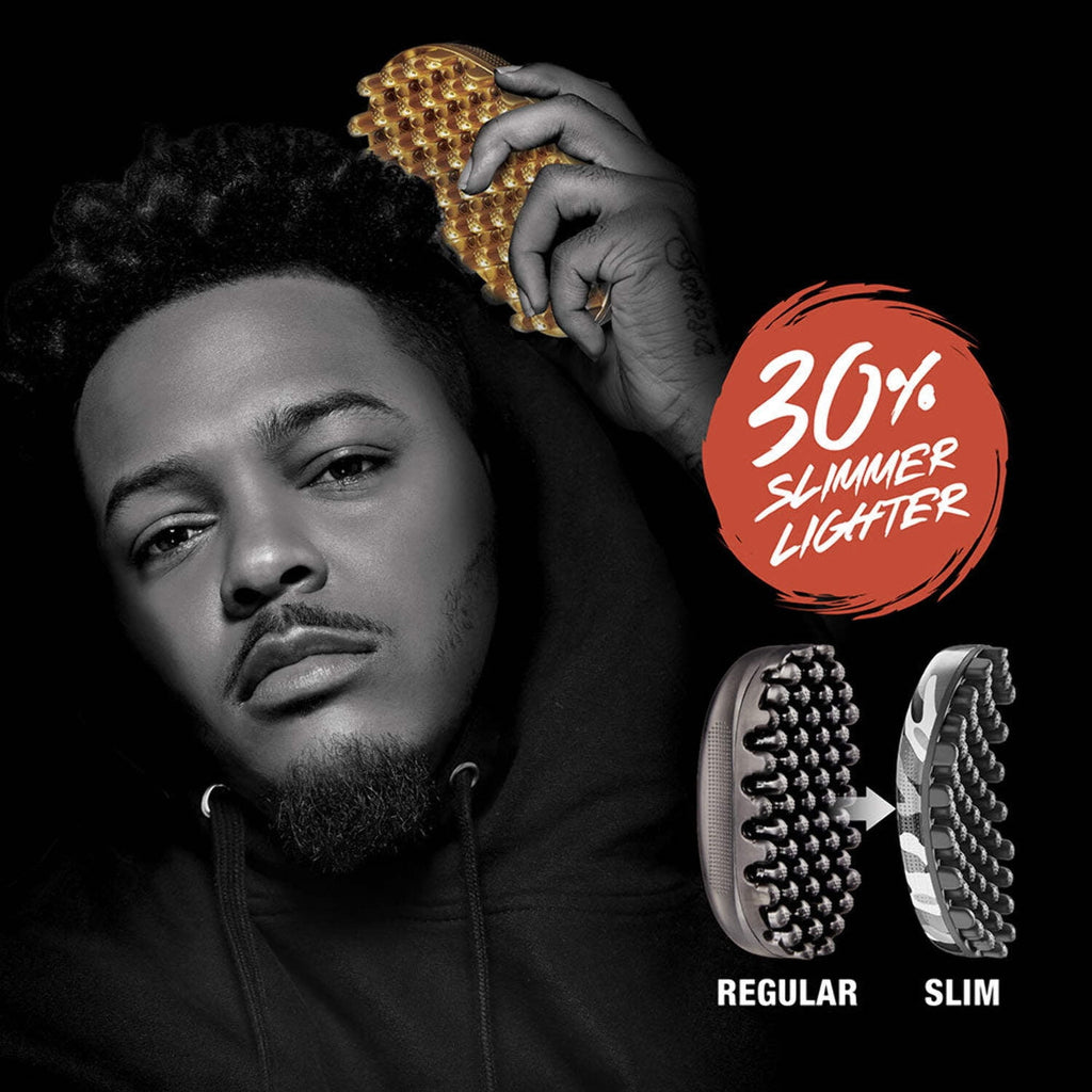Red by Kiss Bow Wow X Twist King Luxury Twist Styler Washable and Durable Twist Brush for Afro Curl- Slim and Dense (Gold)