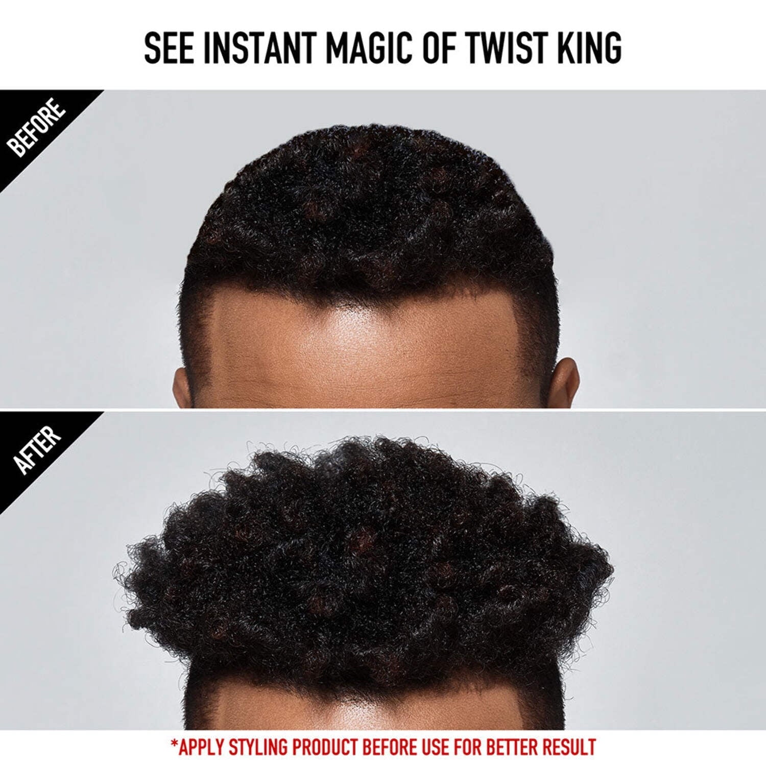 Red by Kiss Bow Wow X Twist King Luxury Twist Styler Washable and Durable Twist Brush for Afro Curl- Slim and Dense (Gold)