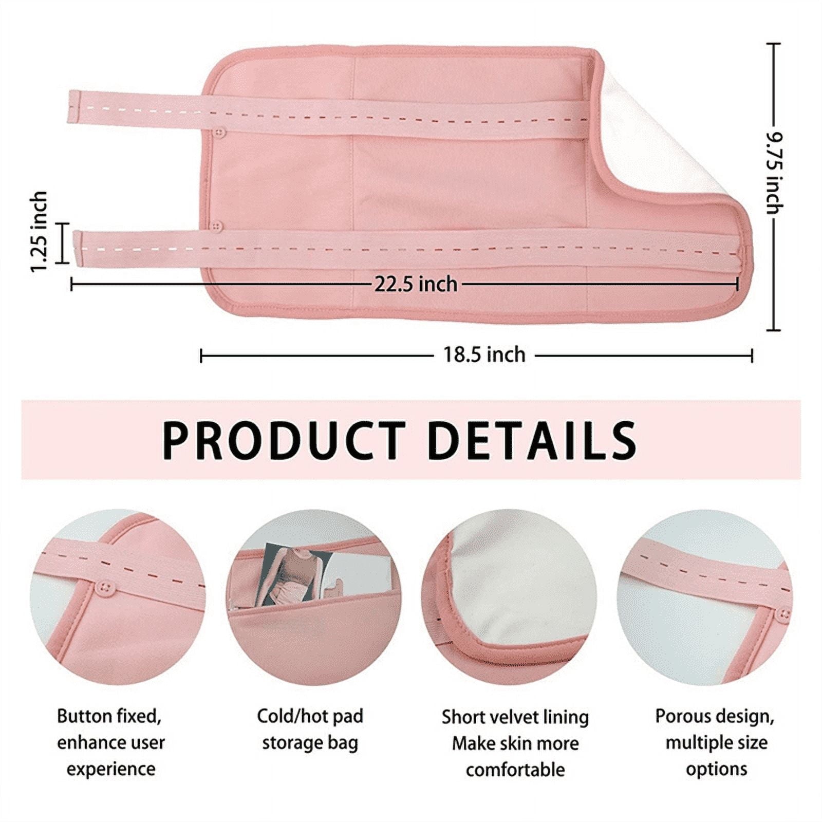 Reusable Organic Pack Kit, Adjustable Elastic Strap Bamboo Cotton Machine Washable Anti Oil Leak (Pink)