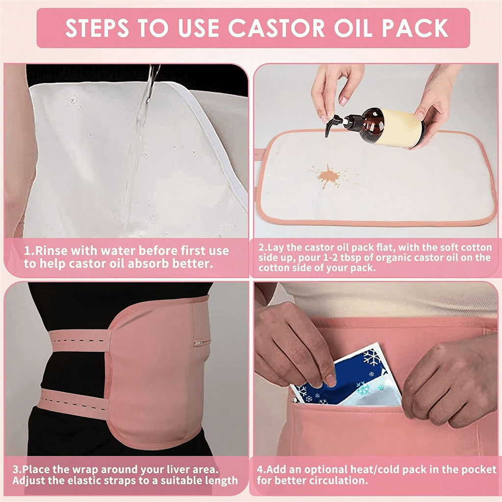 Reusable Organic Pack Kit, Adjustable Elastic Strap Bamboo Cotton Machine Washable Anti Oil Leak (Pink)
