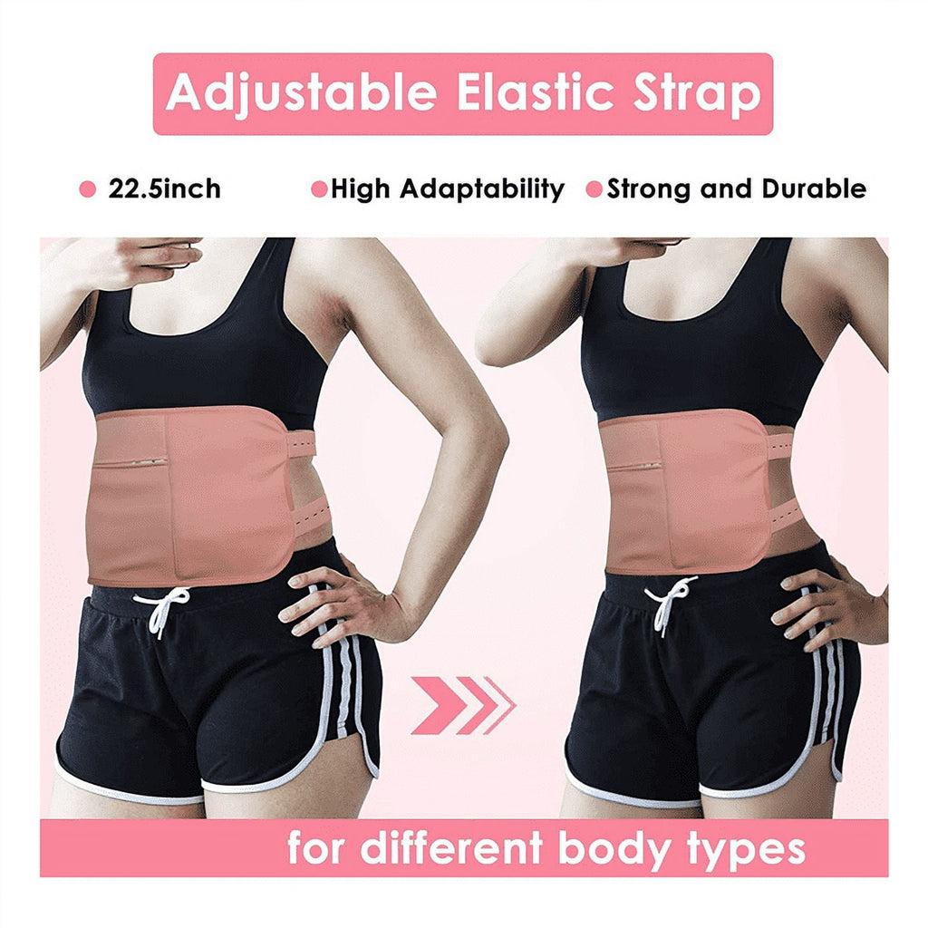 Reusable Organic Pack Kit, Adjustable Elastic Strap Bamboo Cotton Machine Washable Anti Oil Leak (Pink)
