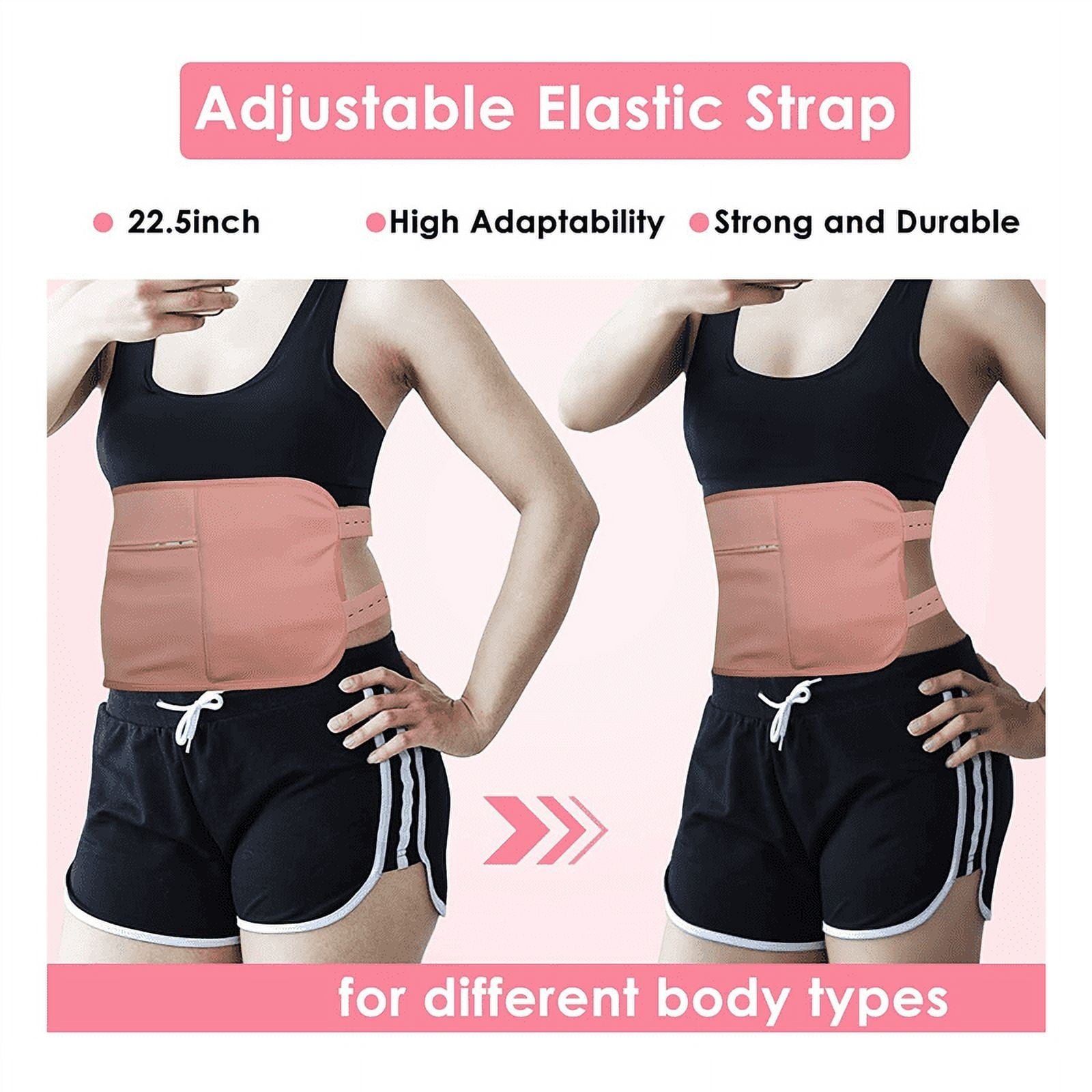 Reusable Organic Pack Kit, Adjustable Elastic Strap Bamboo Cotton Machine Washable Anti Oil Leak (Pink)