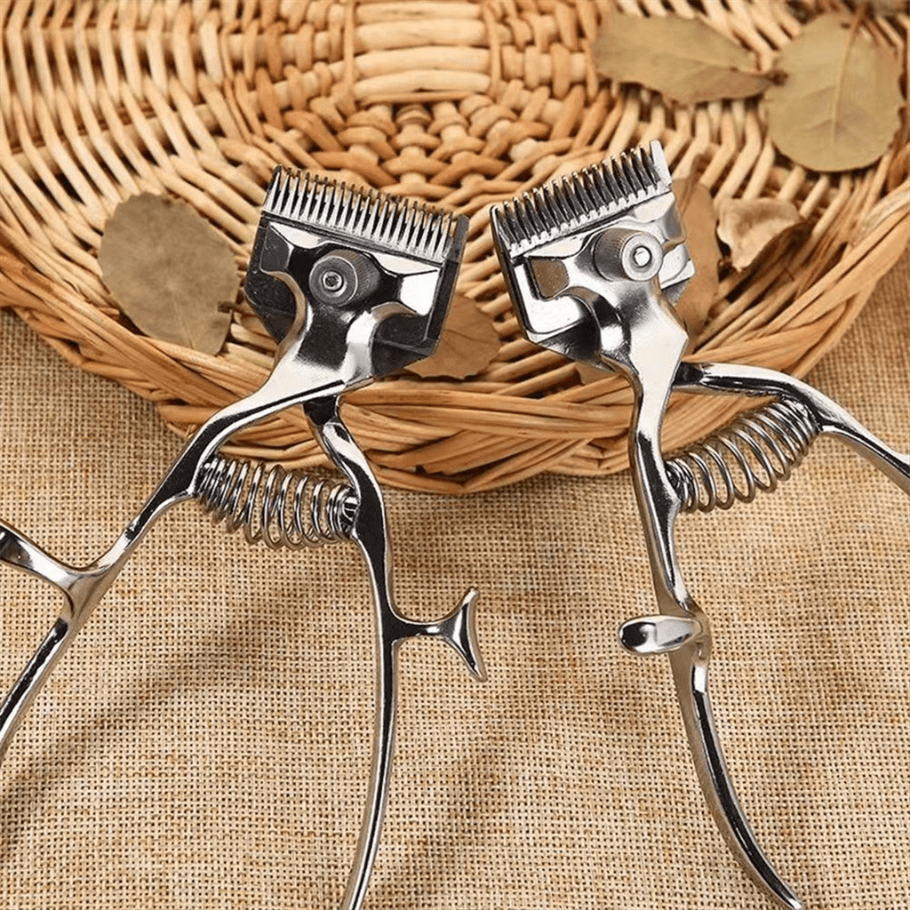 Professional Manual Hair Clipper Pet Grooming Scissors Clippers Mute Barber Tool for Home, Pet Grooming 1PCS Metal As Shown,1x Hair clippers