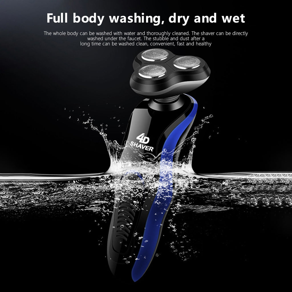 Electric Shaver, Razors Shaver For Men 4 In 1 Grooming Kit Beard Hair Nose Sideburns Trimmers Plus 1 Facial Cleansing Brush Rechargeable Razors