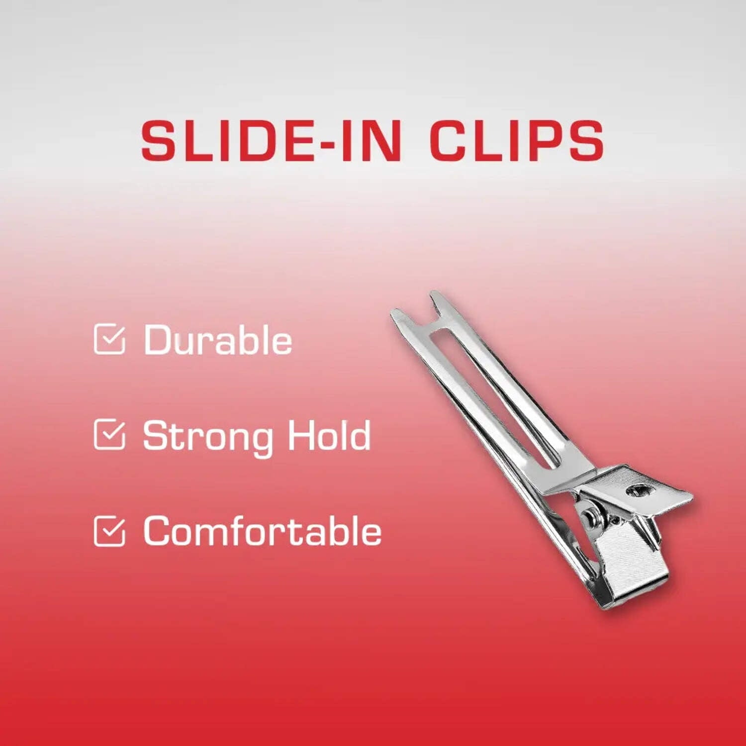 RED by Kiss 80pcs 1.75" Slide-In Hair Clips, Durable Metal Curl Setting Clips for Hairdressing, Sectioning &amp; Retwisting, Rust-Free Hair Pins for Dreads, Dreadlocks, &amp; Twist Styles