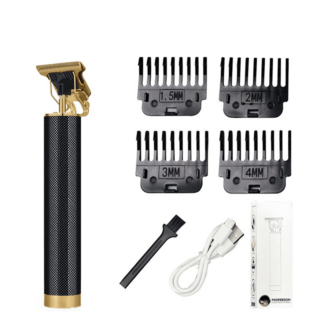 Professional Hair Clippers for Men Cordless, T-Blade Trimmer with 4 Guide Combs, 10W Powerful Motor, 180min USB Charge, IPX4 Waterproof for Hair Beard Body Grooming