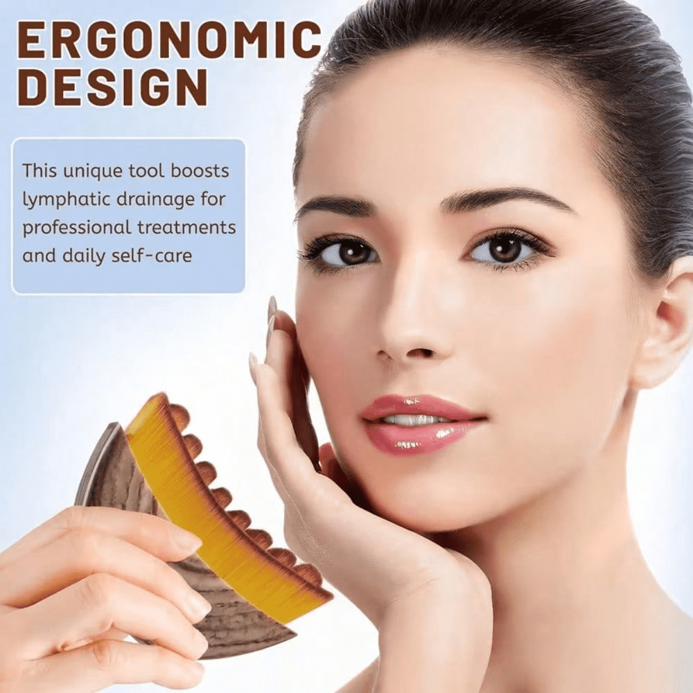 Lymphatic Contour Face BrushFacial Dry BrushLymphatic Drainage Massager, Soft Dry Brushing Beauty Tool For Jawline, Chin Facial Sculpting Designed To Fit Precisely And Relieve Fatigue