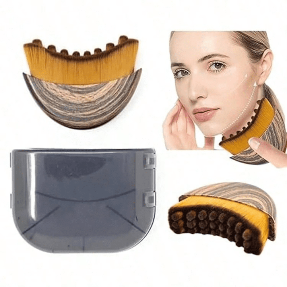 Lymphatic Contour Face BrushFacial Dry BrushLymphatic Drainage Massager, Soft Dry Brushing Beauty Tool For Jawline, Chin Facial Sculpting Designed To Fit Precisely And Relieve Fatigue