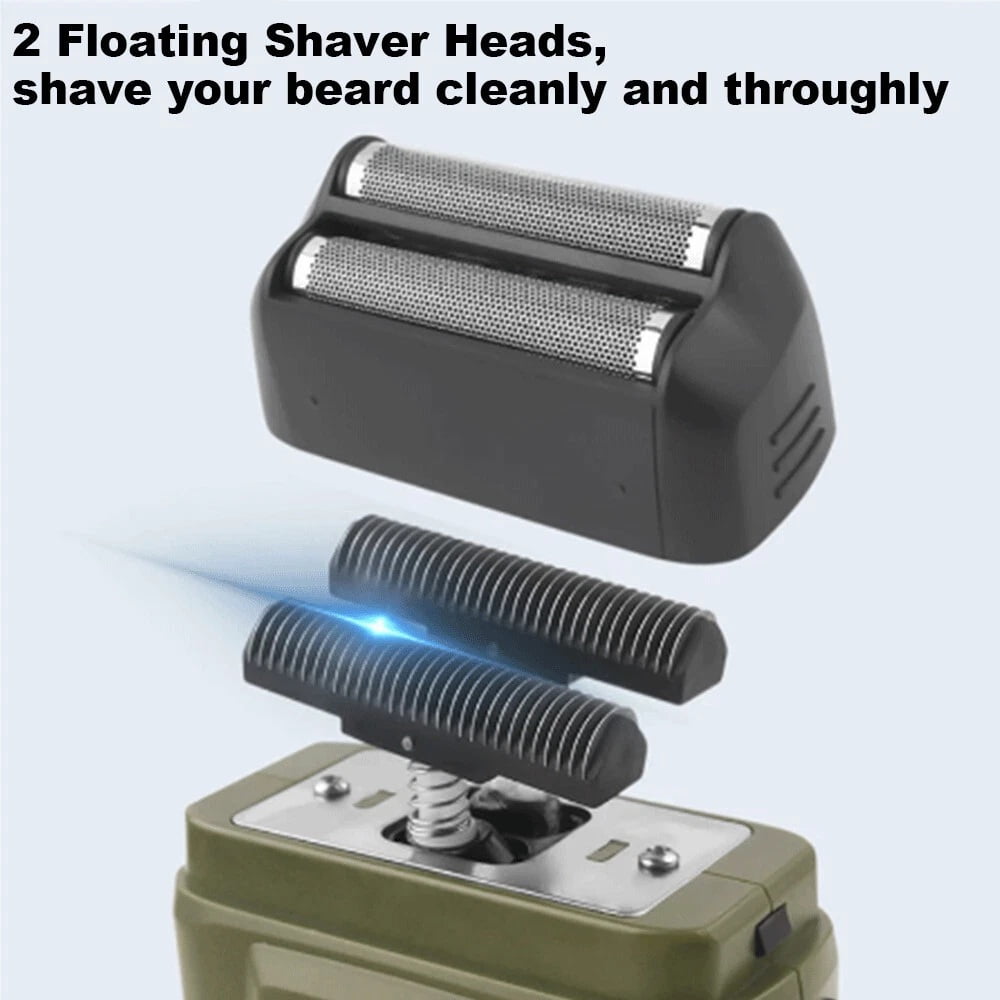 Men's USB Rechargeable Electric Shaver Trimmer Razor for Beard and Hair Shaving (Camouflage)