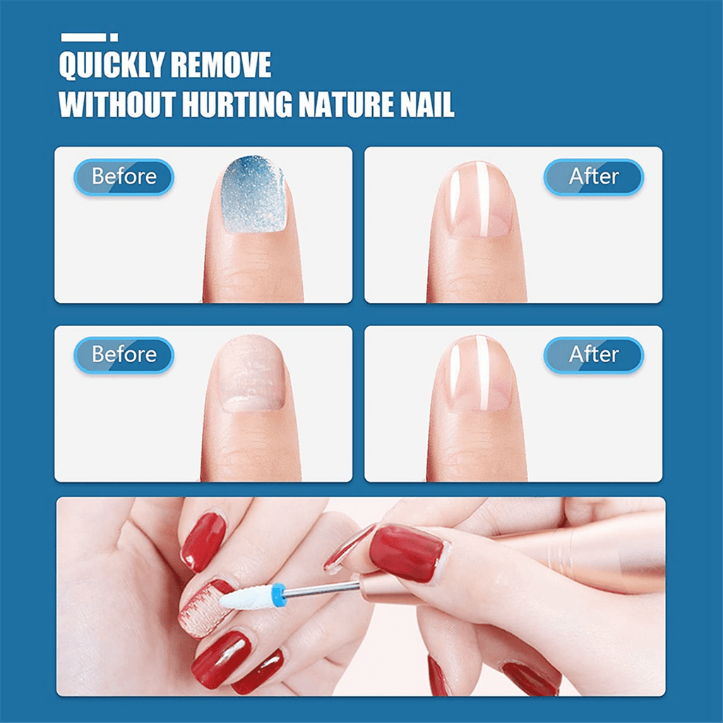 19pcs Nail Drill Bits Sets, 3/32 Inch Diamond Cuticle Electric Nail File and Ceramic Acrylic Gel Nail Bit Kit, Acrylic