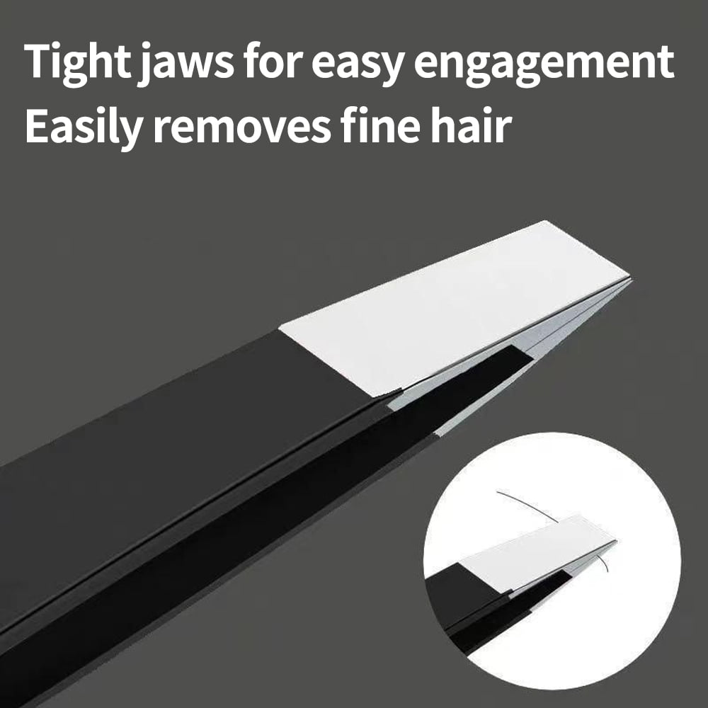 4-Pack Tweezers for Eyebrows, Facial Hair, Ingrown Hair Removal,  for Women and Men, Stainless Steel Precision Eyebrow Plucking Grooming with Case