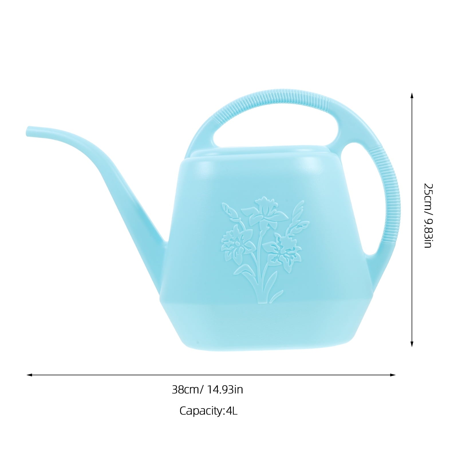 Garden Watering Can with Long Spout Watering Kettle Large Capacity 4L Gardening Water Can Plant Waterer For Outdoor Indoor Plants