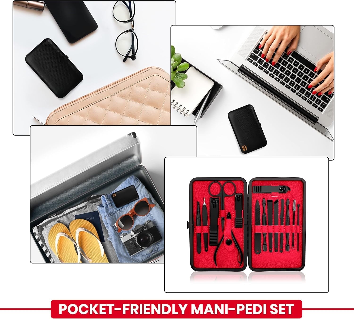 16Pcs Nail Kit Manicure Set for Adult Women Men Nail Clipper Set Manicure Kit