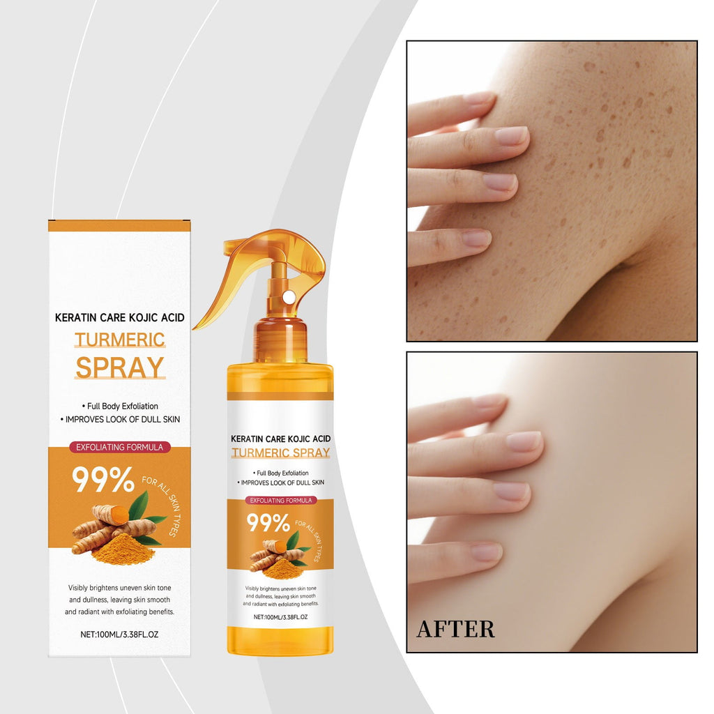 Beauty Products for Women, Turmeric Exfoliating Spray Needs No Tools To Gently And Purify Cutin Care Spray Is A Portable And Easy To Absorb Care Product 100ml