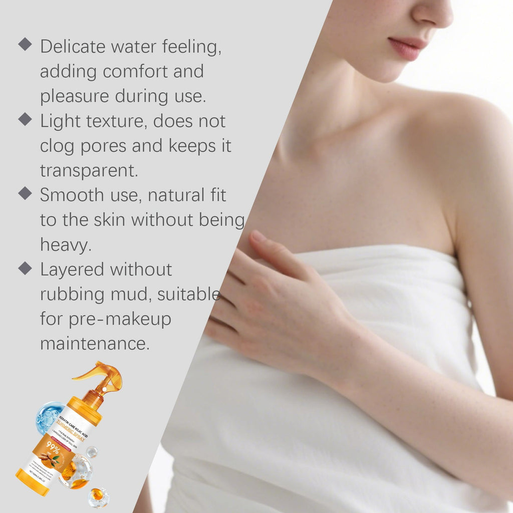 Beauty Products for Women, Turmeric Exfoliating Spray Needs No Tools To Gently And Purify Cutin Care Spray Is A Portable And Easy To Absorb Care Product 100ml