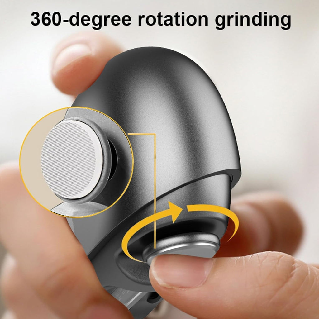Vueeze Easyclip Smart Nail Clipper, Integrated Shear/Grinding System, Multi Function Electric Nail Clipper, Automatic Nails Clippers with Auxiliary Lighting for Thick Toenails