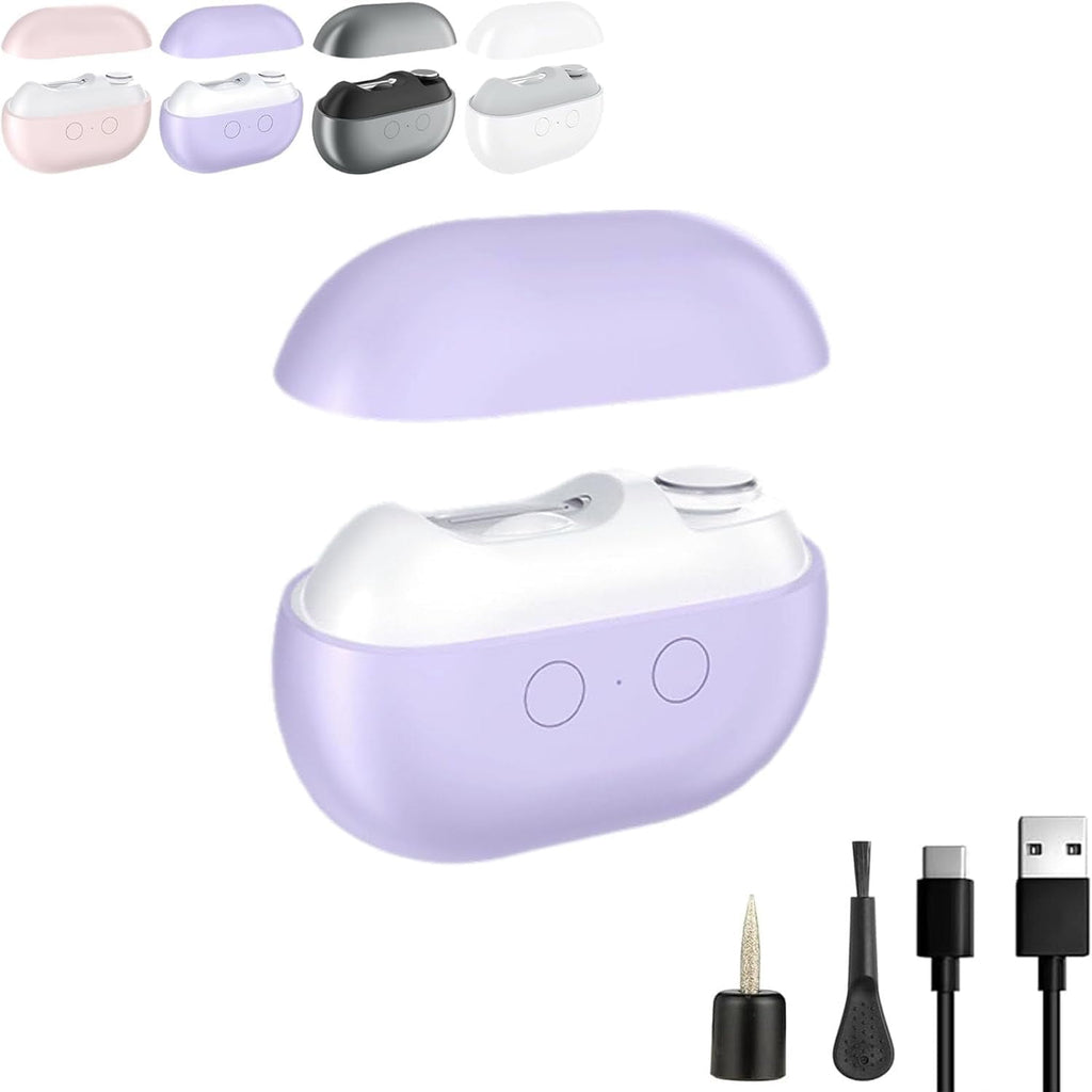 Vueeze Easyclip Smart Nail Clipper, Integrated Shear/Grinding System, Multi Function Electric Nail Clipper, Automatic Nails Clippers with Auxiliary Lighting for Thick Toenails