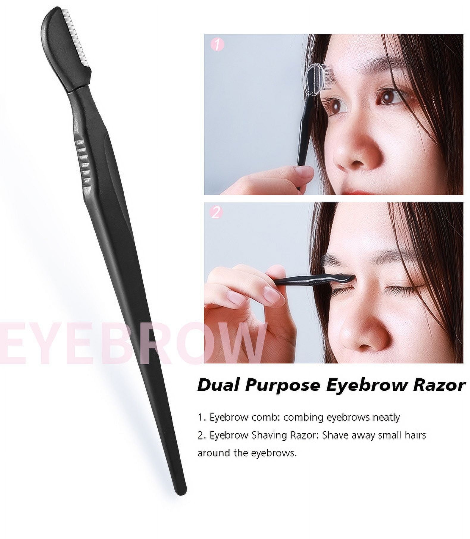 5Pcs/Set Beauty Makeup Beauty Tools Eyebrow Trimming Small Scissors Stainless Steel Eyebrow Scraper Eyebrow Comb Eyebrow Clip Eyebrow Clipper Eyebrow Trimming Scissors Set