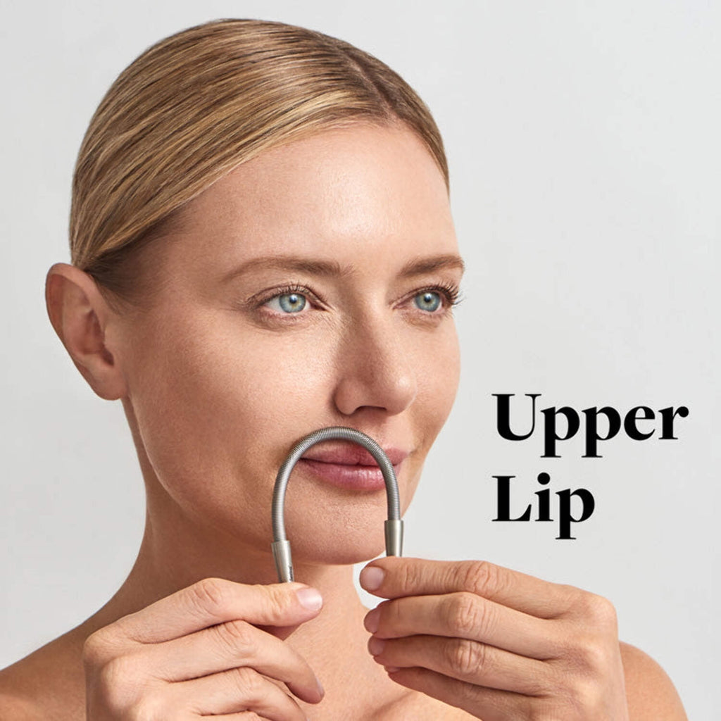 R.E.M Spring Facial Hair Remover - The Original Hair Removal Spring [Design Patent]. Removes Hair from Upper Lip, Chin, Cheeks and Neck. 100% Stainless Steel.