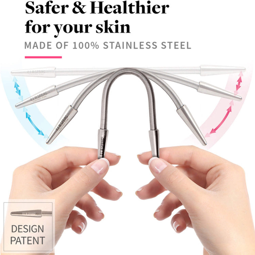 R.E.M Spring Facial Hair Remover - The Original Hair Removal Spring [Design Patent]. Removes Hair from Upper Lip, Chin, Cheeks and Neck. 100% Stainless Steel.
