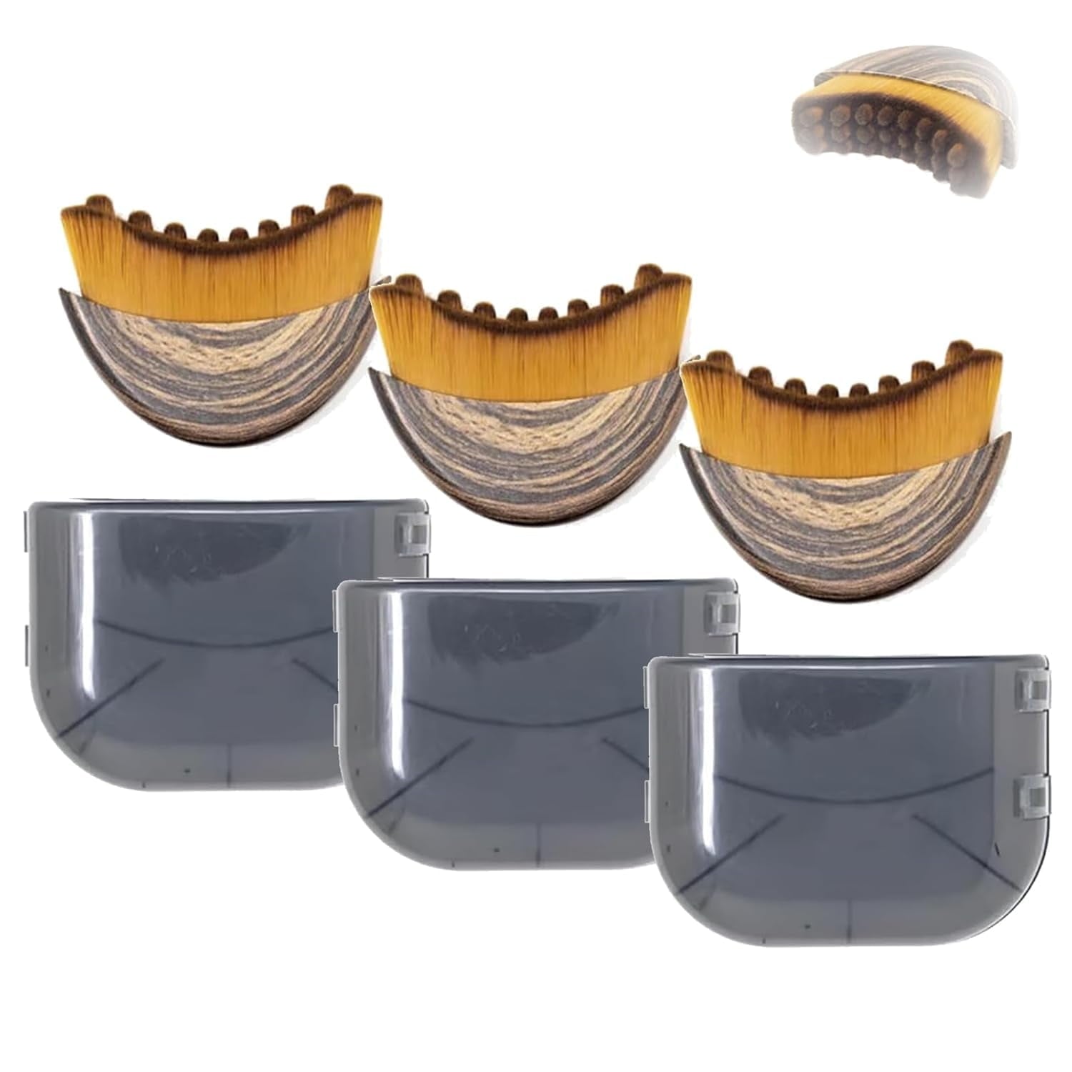 Lymphatic Contour Face Brush, Dry Brush for Lymphatic Drainage, Dry Brushing Face Brush, Chin &amp; Jawline Sculpting Fit the Skin Precisely and Relieve Fatigue (3PCS)