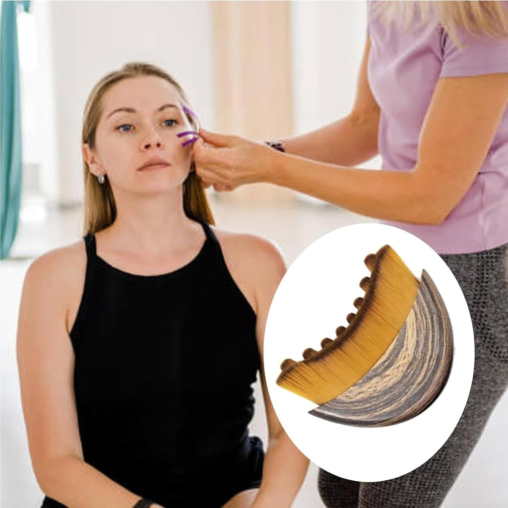 Lymphatic Contour Face Brush, Dry Brush for Lymphatic Drainage, Dry Brushing Face Brush, Chin &amp; Jawline Sculpting Fit the Skin Precisely and Relieve Fatigue (3PCS)