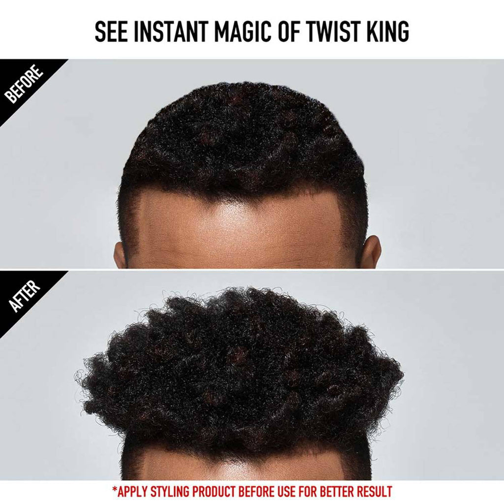 RED by Kiss Premium Bow Wow X Twist King Brush for Black Men Afro 4C Curl Hair, Durable Washable  Sponge Racket for Barbers and Daily Use, Ideal for Curly, Coiled, 4C Hair