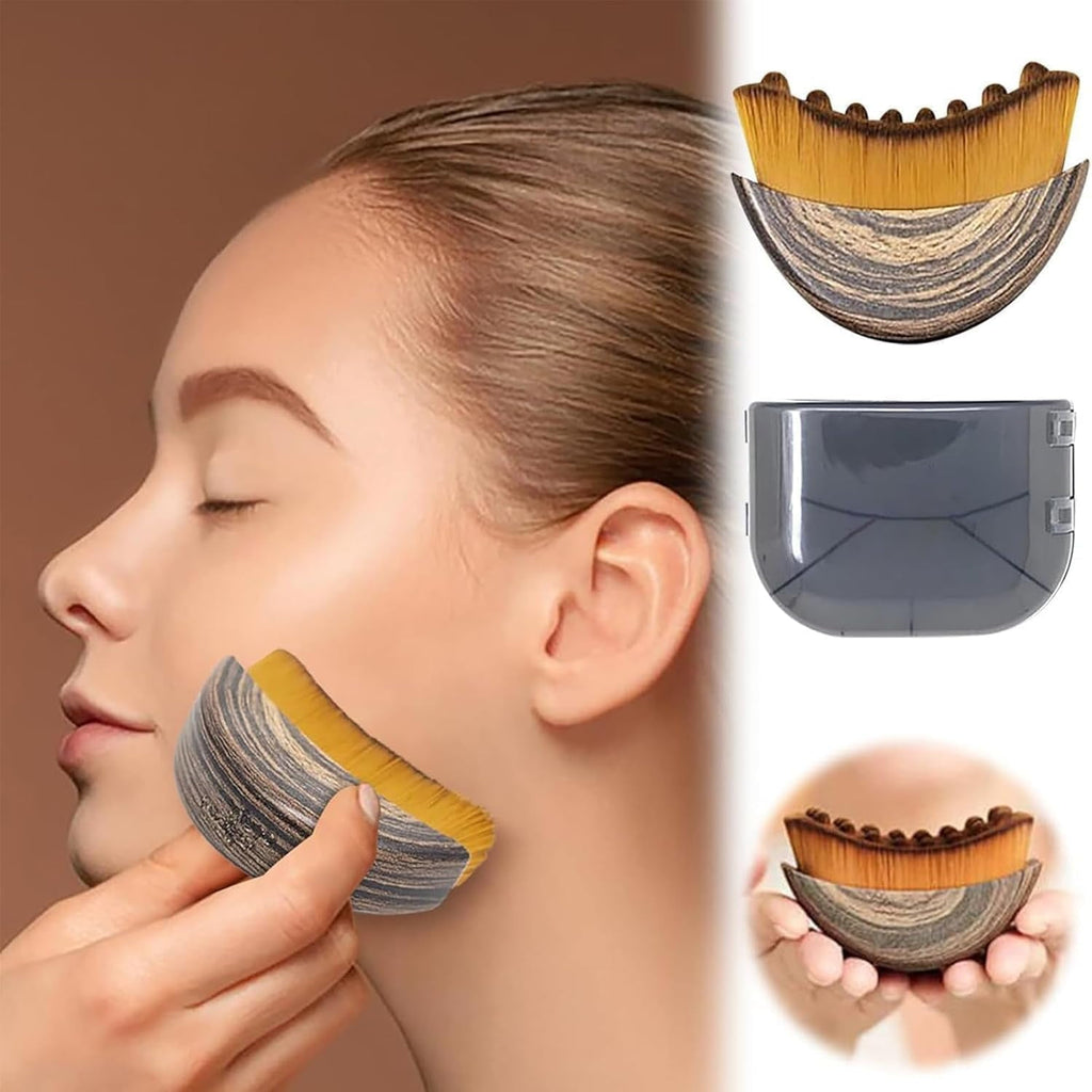 2PCS Lymphatic Contour Face Brush for Drainage, Gua Sha Facial Massage Tool for Sculpting