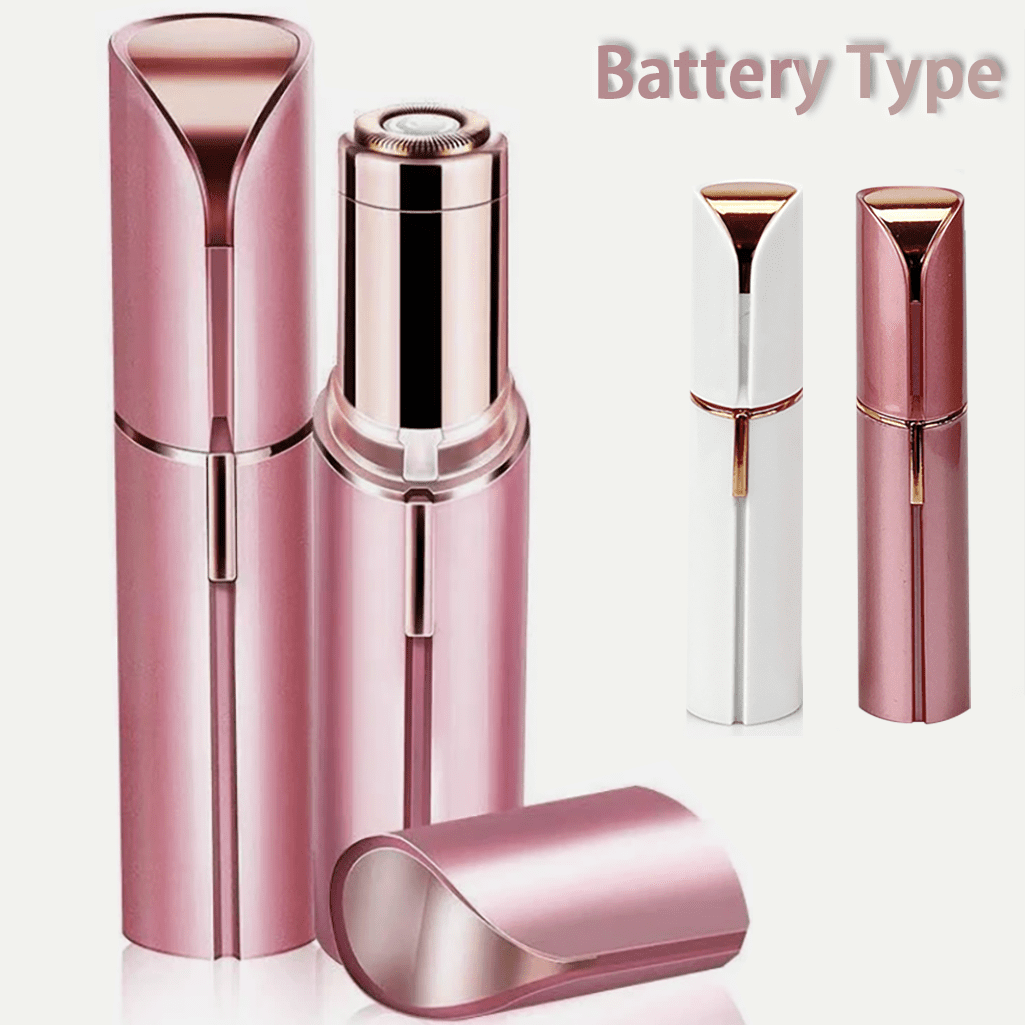1PC Painless Facial Hair Remover for Women - Rechargeable Eyebrow &amp; Upper Lip Epilator Trimmer Shaver - Smooth Skin Hair Removal Device for Face &amp; Body. (White)