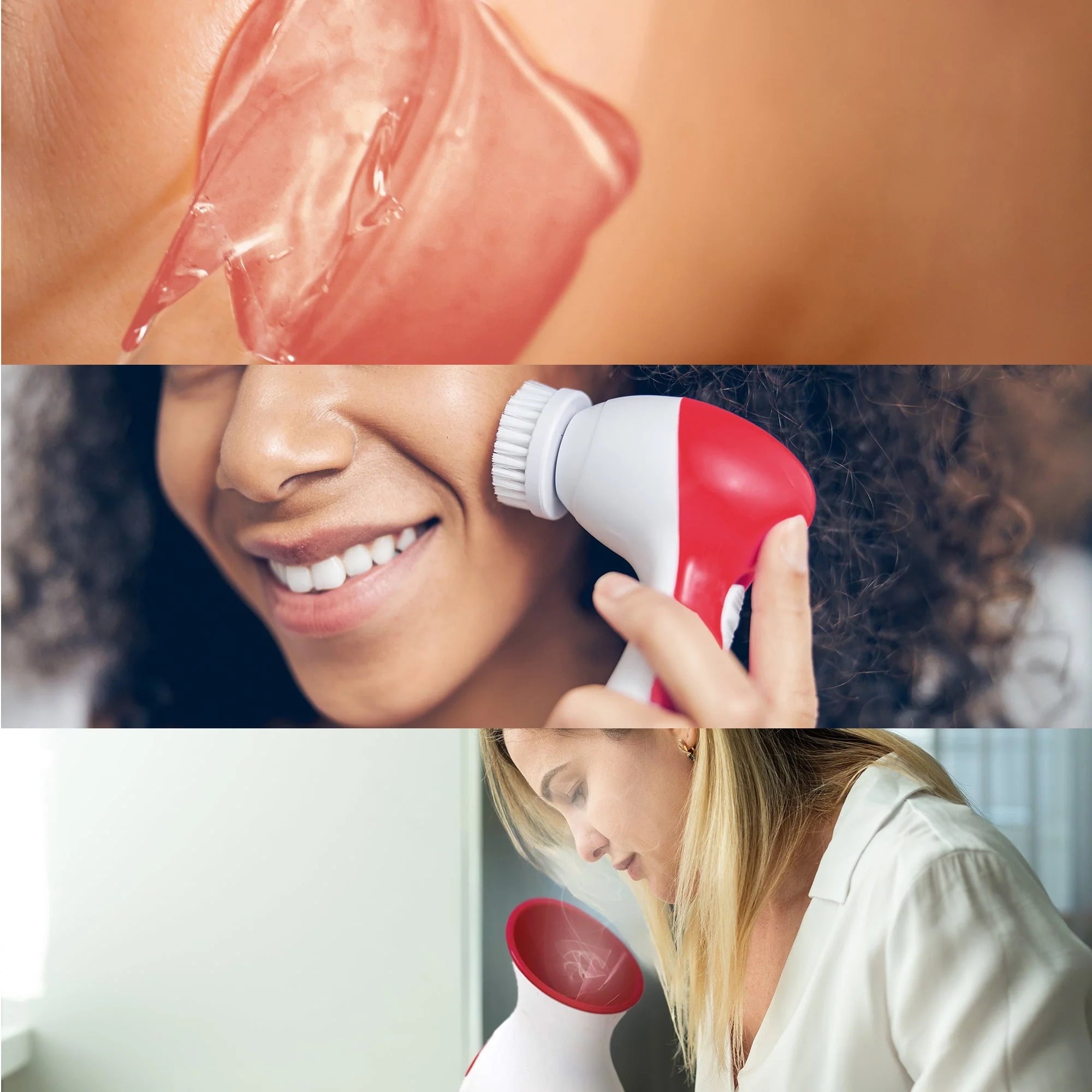 Pursonic Spa Facial Care Bundle: Facial Steamer, Cleansing Brush,  Gel Face Masks by Pursonic