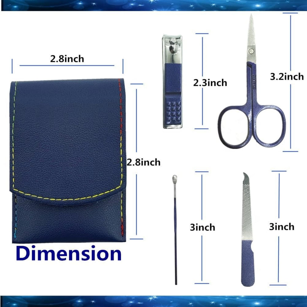4-Piece Manicure Set, Nail Clippers Kit, Stainless Steel Nail Cutter Care Tools Professional Grooming Kits, Gift for Men, Fathers, and Parents