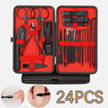 Professional Women's Manicure &amp; Pedicure Kit - 24-Piece Nail Care Set with Scissors, Tweezers &amp; Tools | Toe &amp; Finger Nail Grooming Essentials for Home/Spa.
