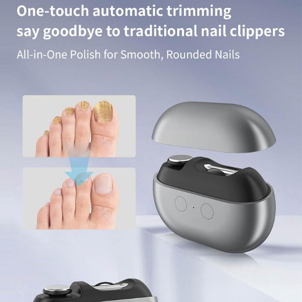 Electric Nail Clippers for Seniors, 3 in 1 Automatic Toe Nail Clippers for Thick Toenails Seniors, Smart 3 Speed Toenail Clippers with Led Light, Perfect for People with Reduced Mobility