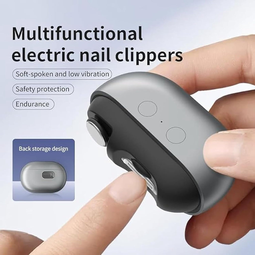 Electric Nail Clippers for Seniors, 3 in 1 Automatic Toe Nail Clippers for Thick Toenails Seniors, Smart 3 Speed Toenail Clippers with Led Light, Perfect for People with Reduced Mobility
