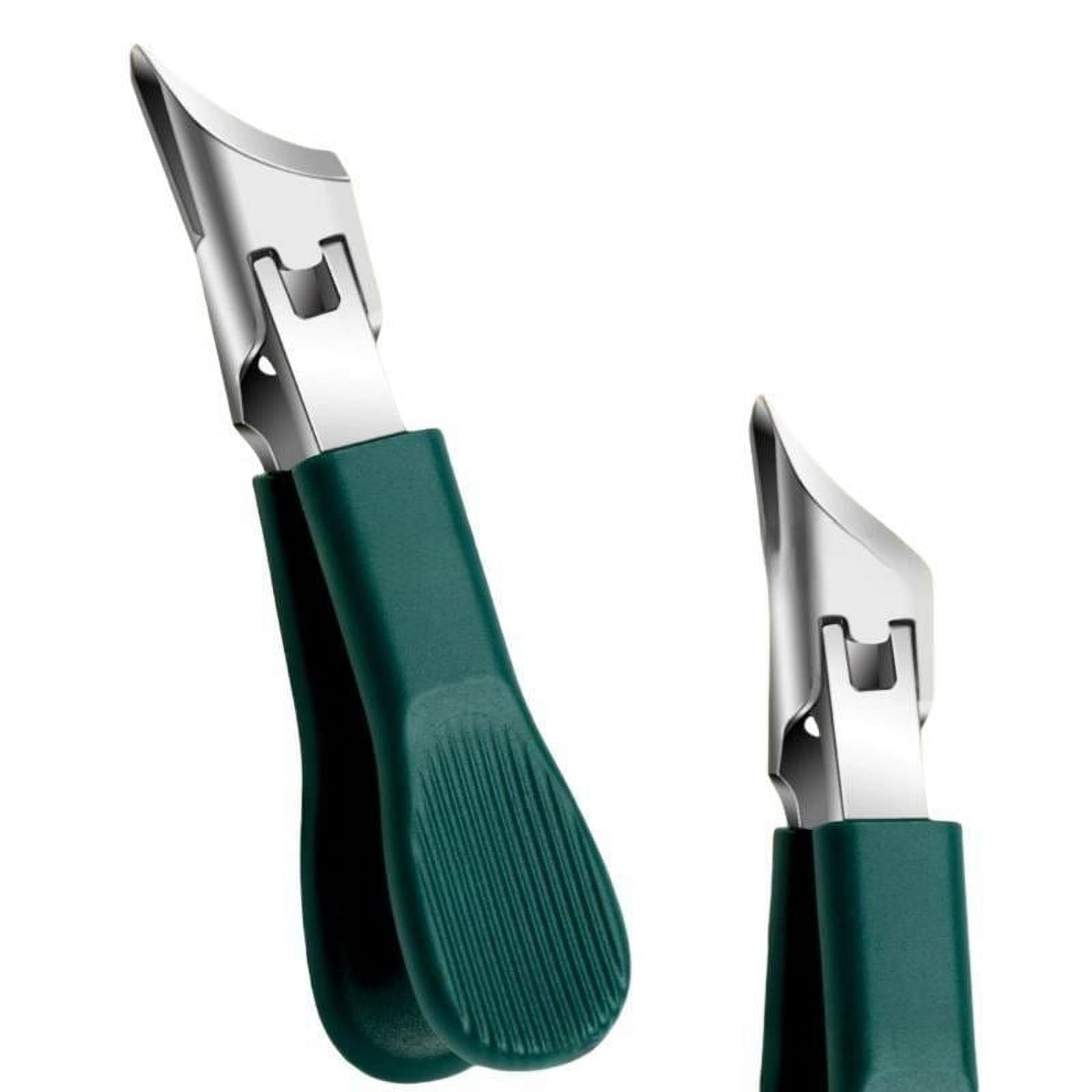 3-Piece Green Eagle Beak Nail Clipper Set – Thick Nail Clipper, Ingrown Toenail Lifter &amp; Nail File | Heavy-Duty Pedicure Kit for Thick &amp; Ingrown Nails, Stainless Steel Grooming Tools for Home