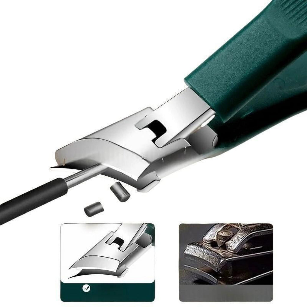 3-Piece Green Eagle Beak Nail Clipper Set – Thick Nail Clipper, Ingrown Toenail Lifter &amp; Nail File | Heavy-Duty Pedicure Kit for Thick &amp; Ingrown Nails, Stainless Steel Grooming Tools for Home