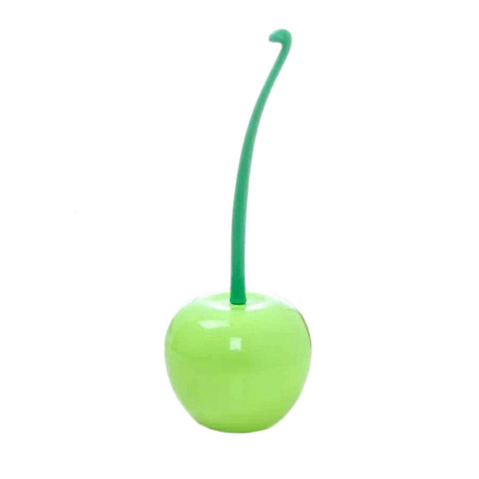 Cherry Toilet Bowl Brush, Cherry Shaped Toilet Brush and Holder Set, F-Ree Standing Toilet Brush, Long Handle Toilet Cleaner Brush for Home Bathroom, Household Bathroom Cleaning Tool