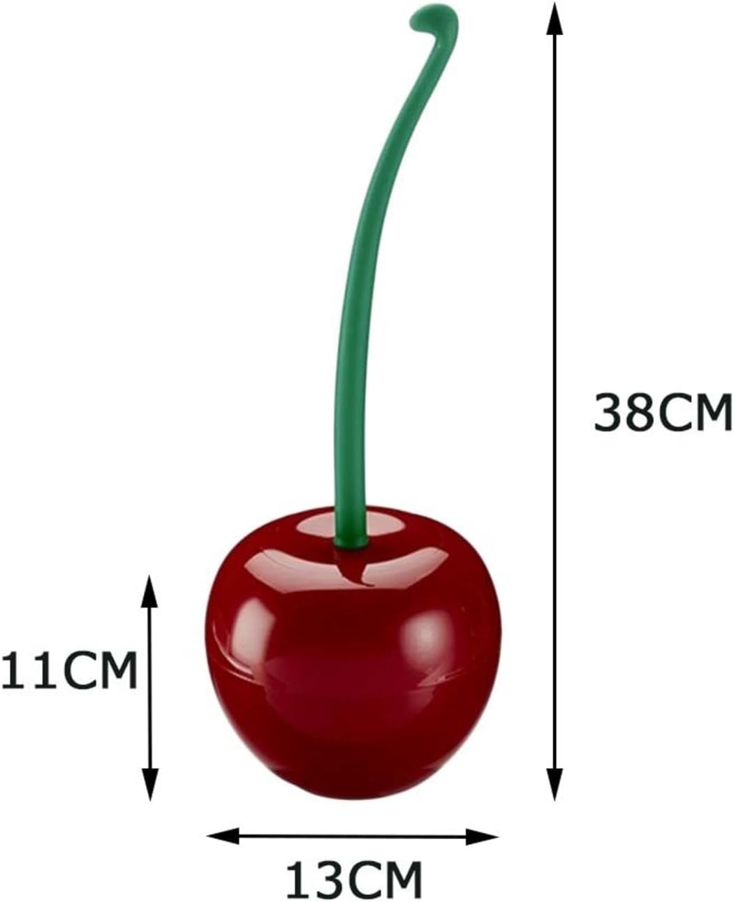 Cherry Toilet Bowl Brush, Cherry Shaped Toilet Brush and Holder Set, F-Ree Standing Toilet Brush, Long Handle Toilet Cleaner Brush for Home Bathroom, Household Bathroom Cleaning Tool