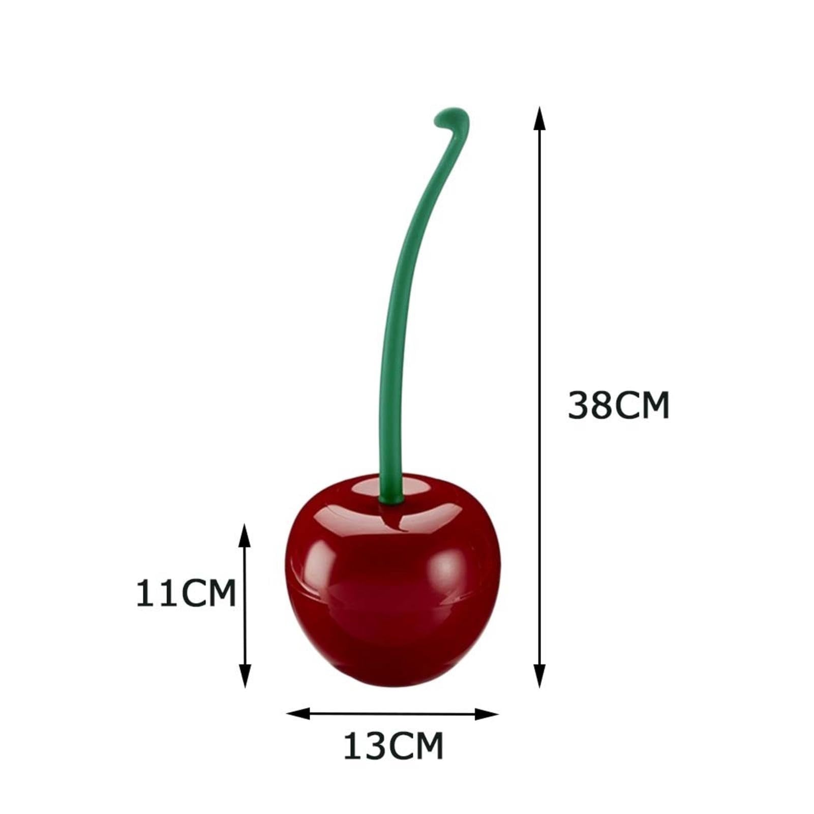 Cherry Toilet Bowl Brush, Cherry Shaped Toilet Brush and Holder Set, F-Ree Standing Toilet Brush, Long Handle Toilet Cleaner Brush for Home Bathroom, Household Bathroom Cleaning Tool