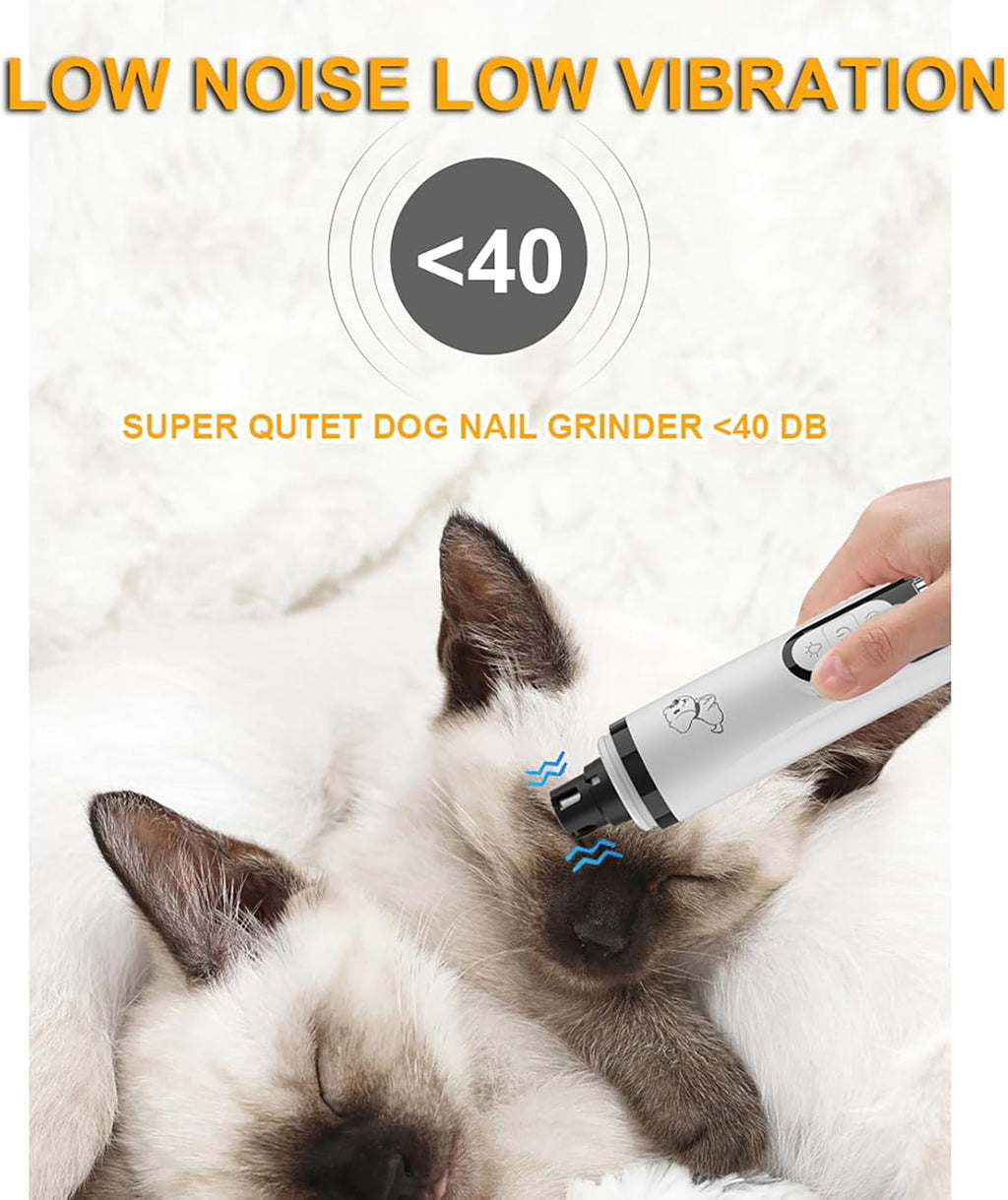 2026 Upgrade Silent Groom Pro Nail Grinder,Silent Groom Pro for Dogs,with LED Light &amp; 3 Speeds,2000mAh Battery,Quick USB Charge
