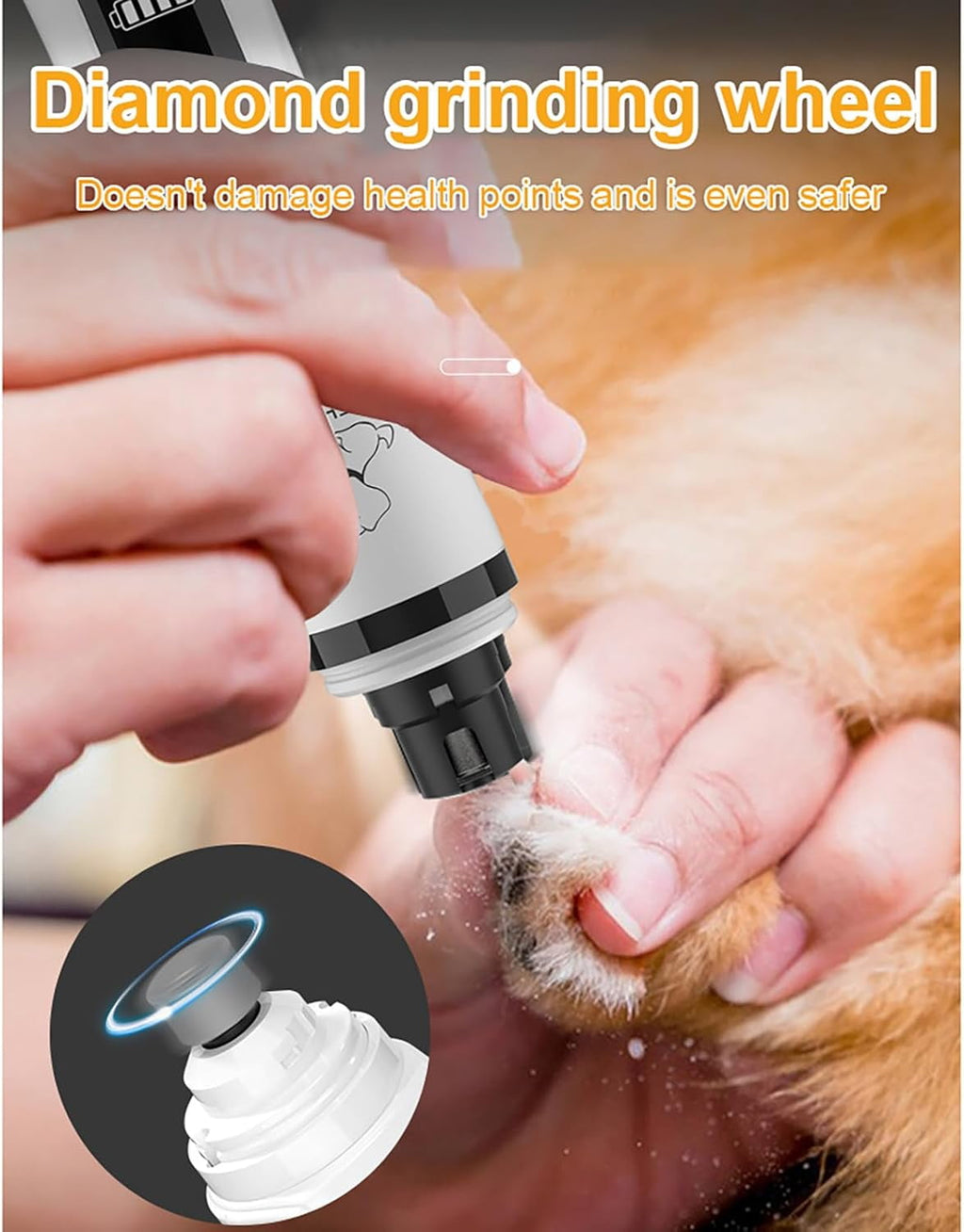 2026 Upgrade Silent Groom Pro Nail Grinder,Silent Groom Pro for Dogs,with LED Light &amp; 3 Speeds,2000mAh Battery,Quick USB Charge