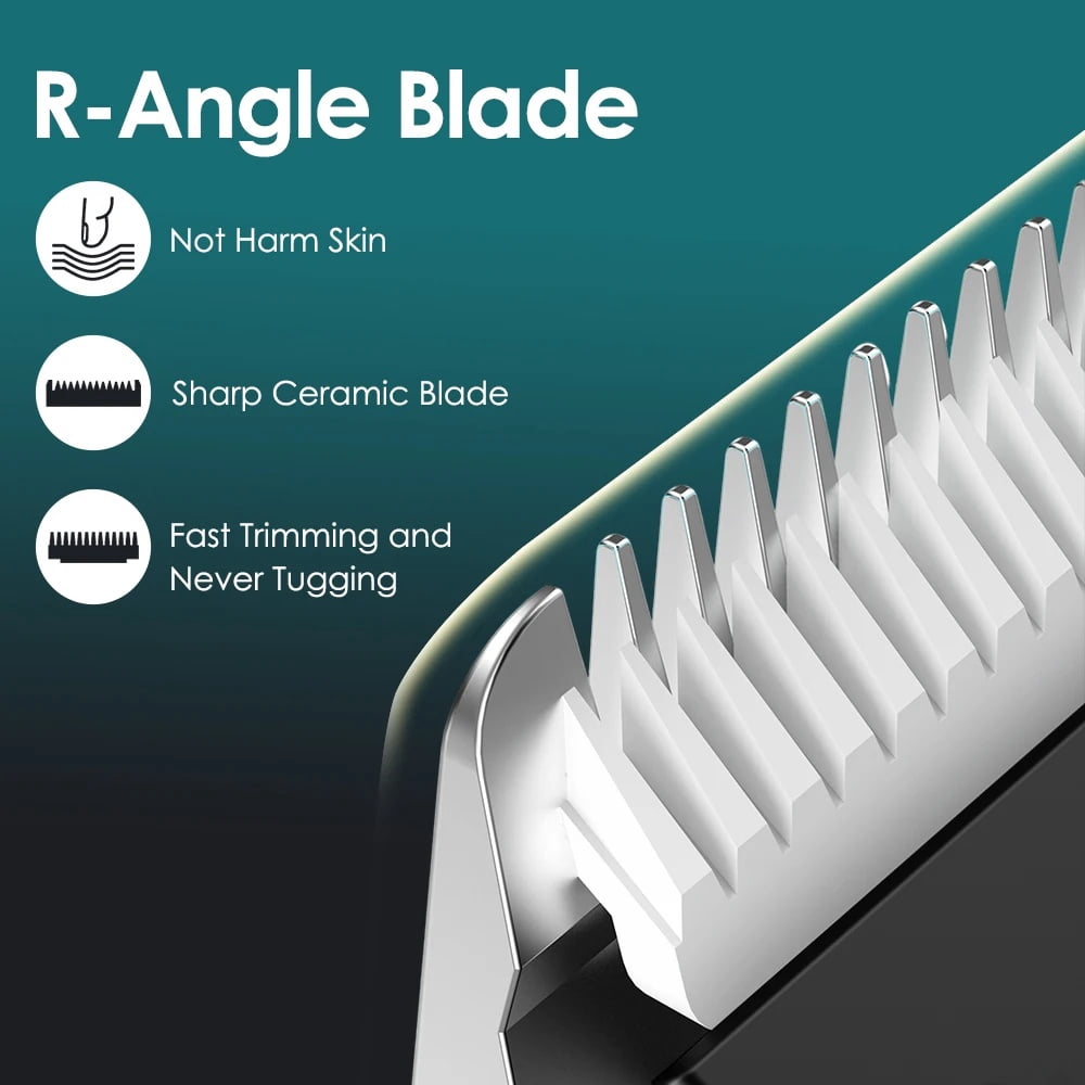 Professional Men's Body Hair Trimmer Kit, LED Digital Display Waterproof Rechargeable Electric Razor for Nose Ear Face Beard Private Parts, Cordless Grooming Tool with Ceramic Blade Type-C Charging
