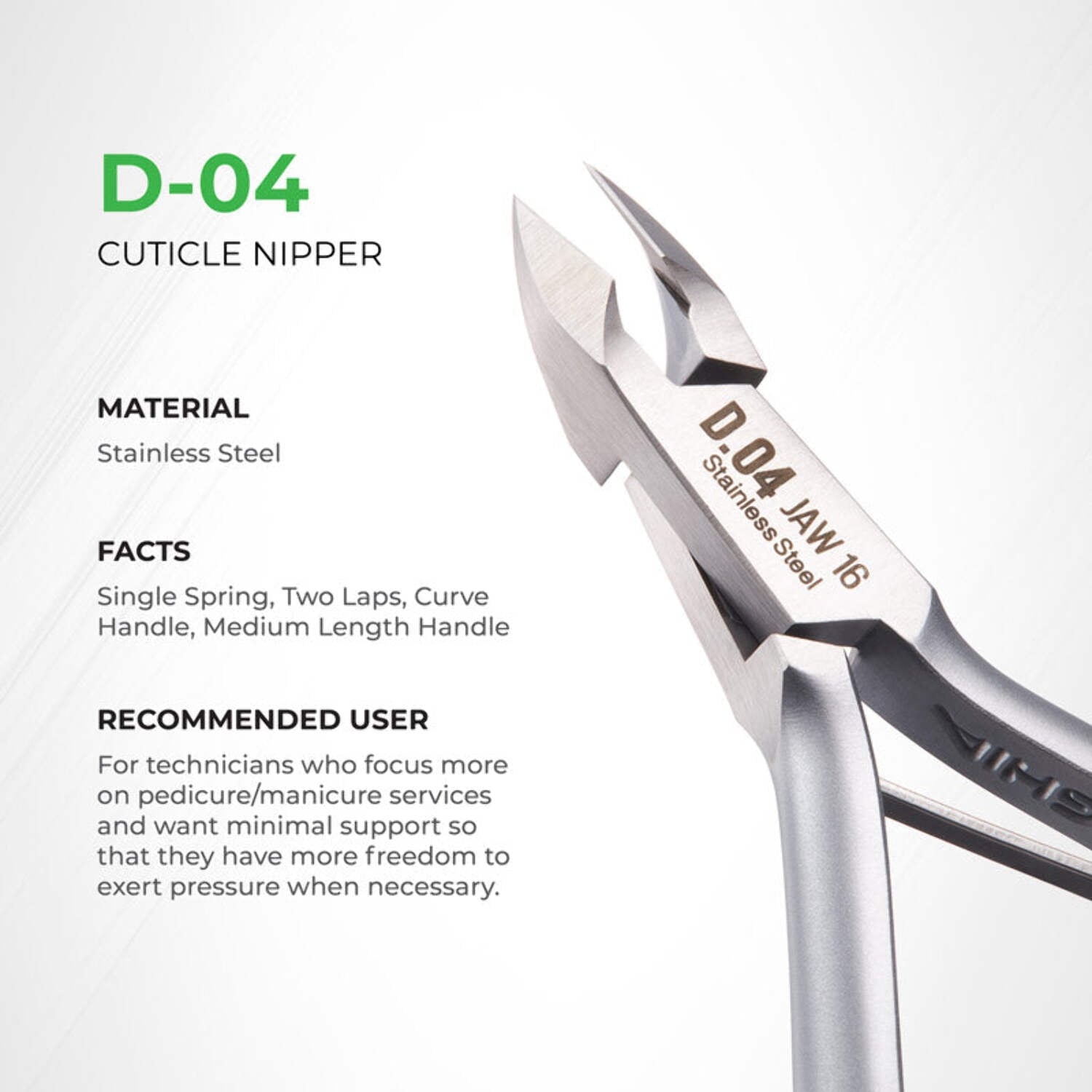 Cuticle Nipper - D-04-12 (Stainless Steel)