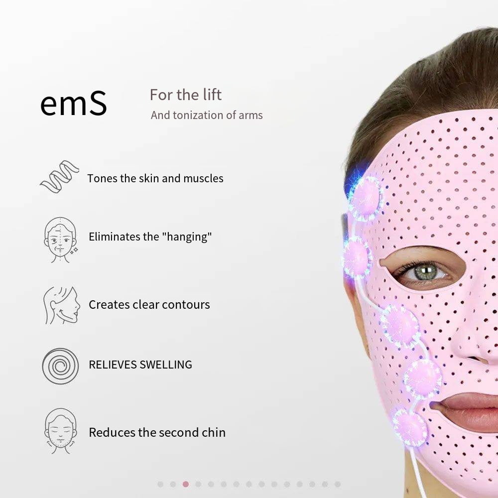 Biolift iFace Facial EMS and Vibration Massager, Anti-Aging, Skin Firming, Muscle Toning, Wrinkle Reduction, 3 Modes, Silicone Mask, Rechargeable, Improves Blood Circulation and Reduces Puffiness