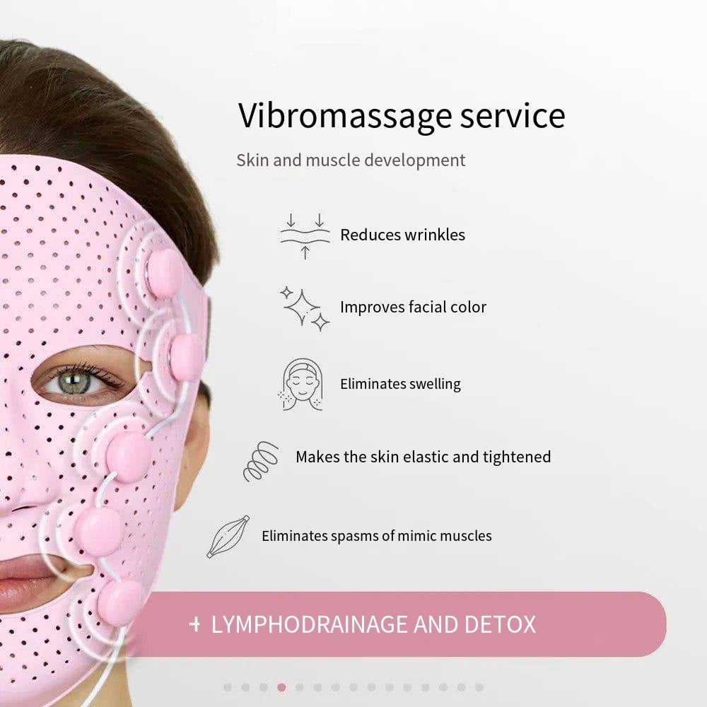 Biolift iFace Facial EMS and Vibration Massager, Anti-Aging, Skin Firming, Muscle Toning, Wrinkle Reduction, 3 Modes, Silicone Mask, Rechargeable, Improves Blood Circulation and Reduces Puffiness